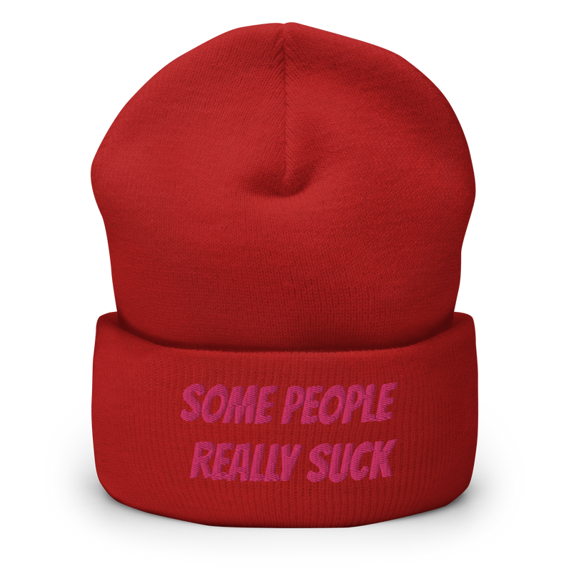 Mössa med broderad text - SOME PEOPLE REALLY SUCK