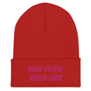 Mössa med broderad text - SOME PEOPLE REALLY SUCK