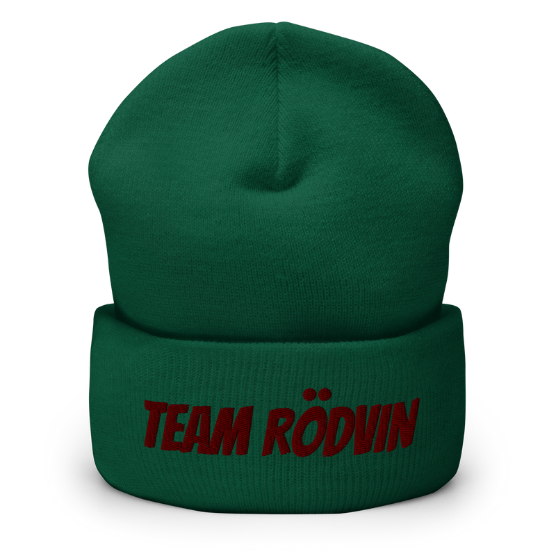 Mössa med broderad text -TEAM RÖDVIN