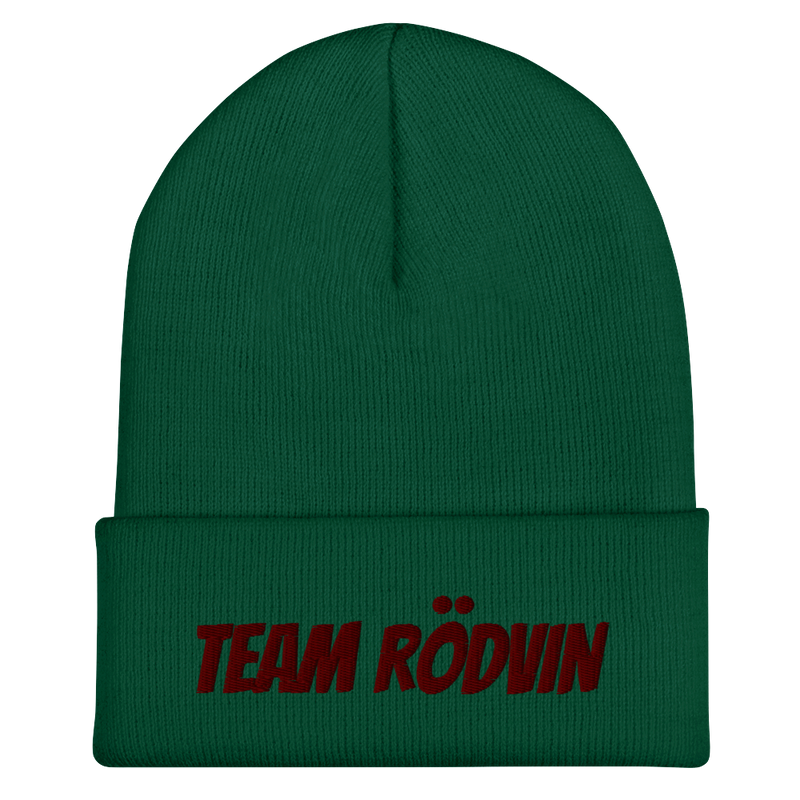 Mössa med broderad text -TEAM RÖDVIN