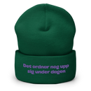 Mössa med broderad text - Det ordnar nog upp sig under dagen