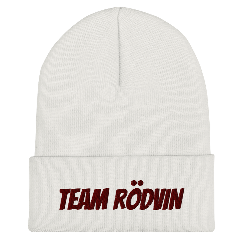 Mössa med broderad text -TEAM RÖDVIN