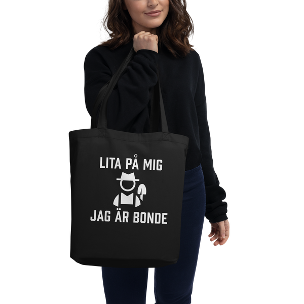 Tygkasse med texten "Lita på mig jag är bonde"