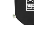 Tygkasse med texten "VARNING vresig gammal gubbe"