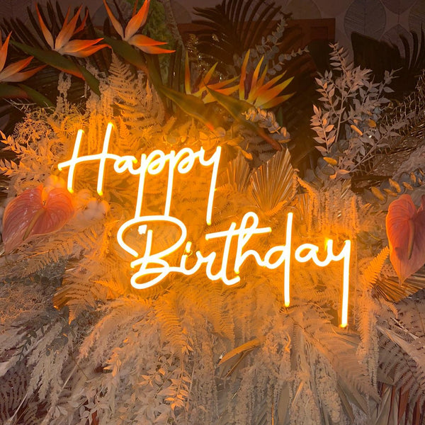 Happy Birthday - neonskylt
