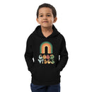Hoodie för barn med texten "Good vibes"
