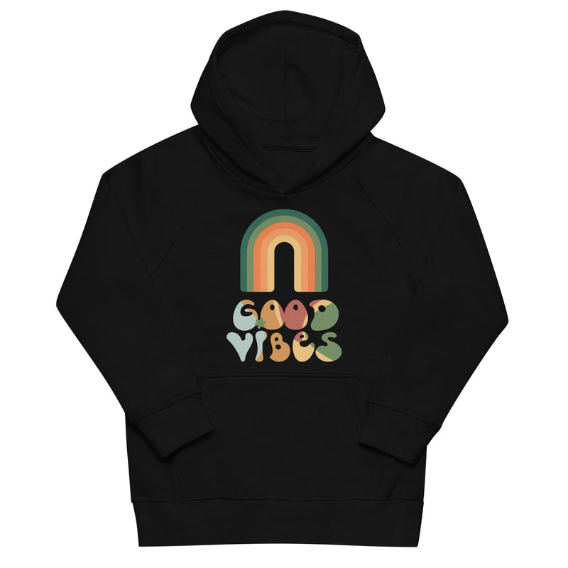 Hoodie för barn med texten "Good vibes"
