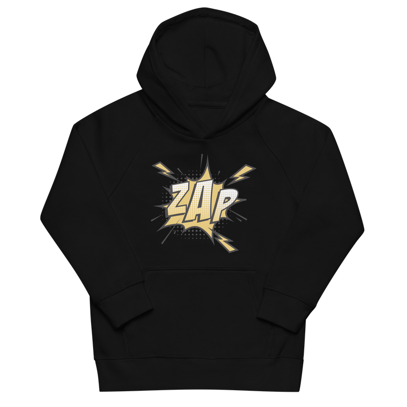 Hoodie för barn med texten "ZAP"
