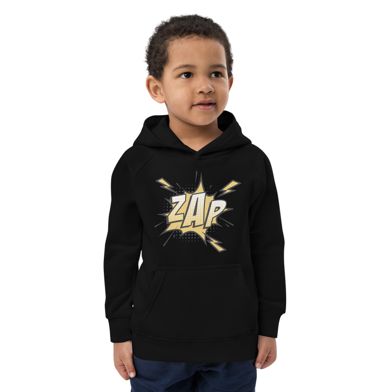 Hoodie för barn med texten "ZAP"