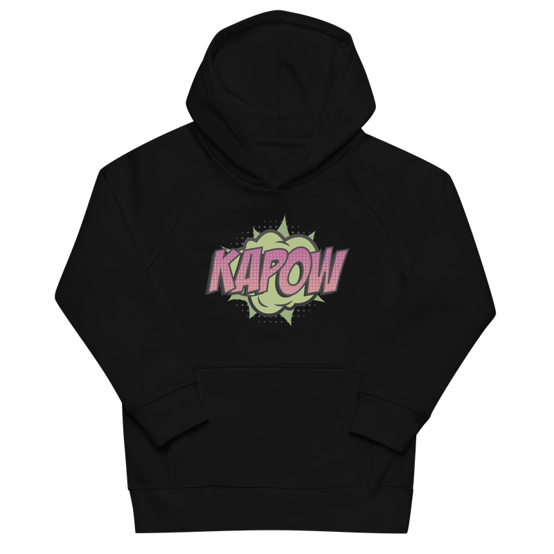 Hoodie för barn med texten "KAPOW"