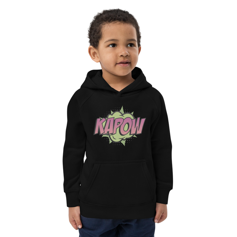 Hoodie för barn med texten "KAPOW"