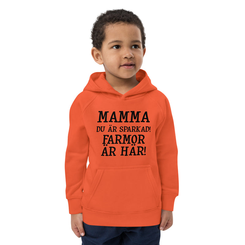 Hoodie för barn med texten "Mamma du är sparkad"
