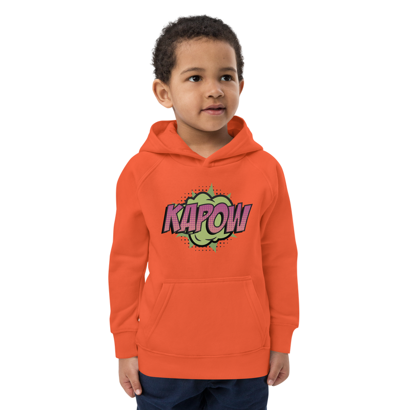 Hoodie för barn med texten "KAPOW"