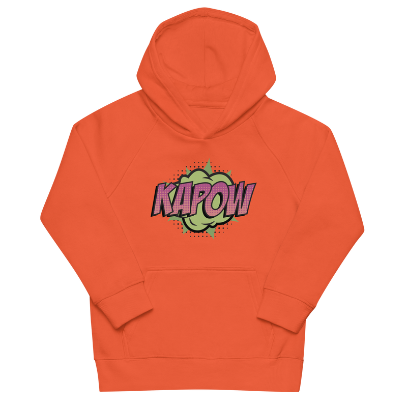 Hoodie för barn med texten "KAPOW"