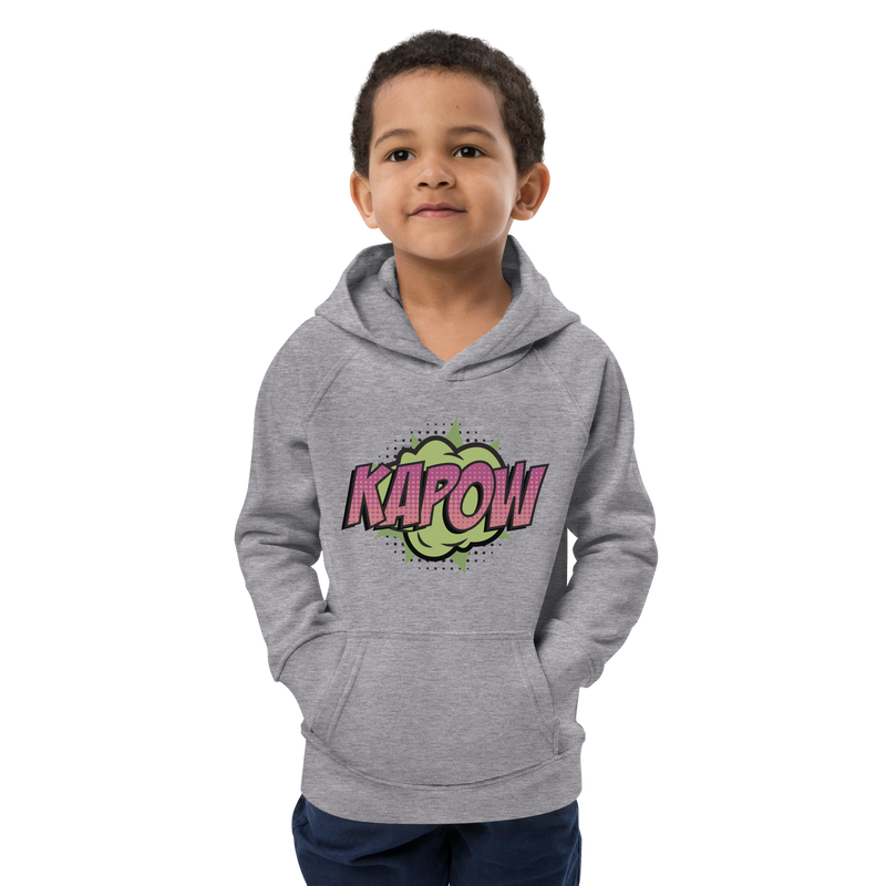 Hoodie för barn med texten "KAPOW"
