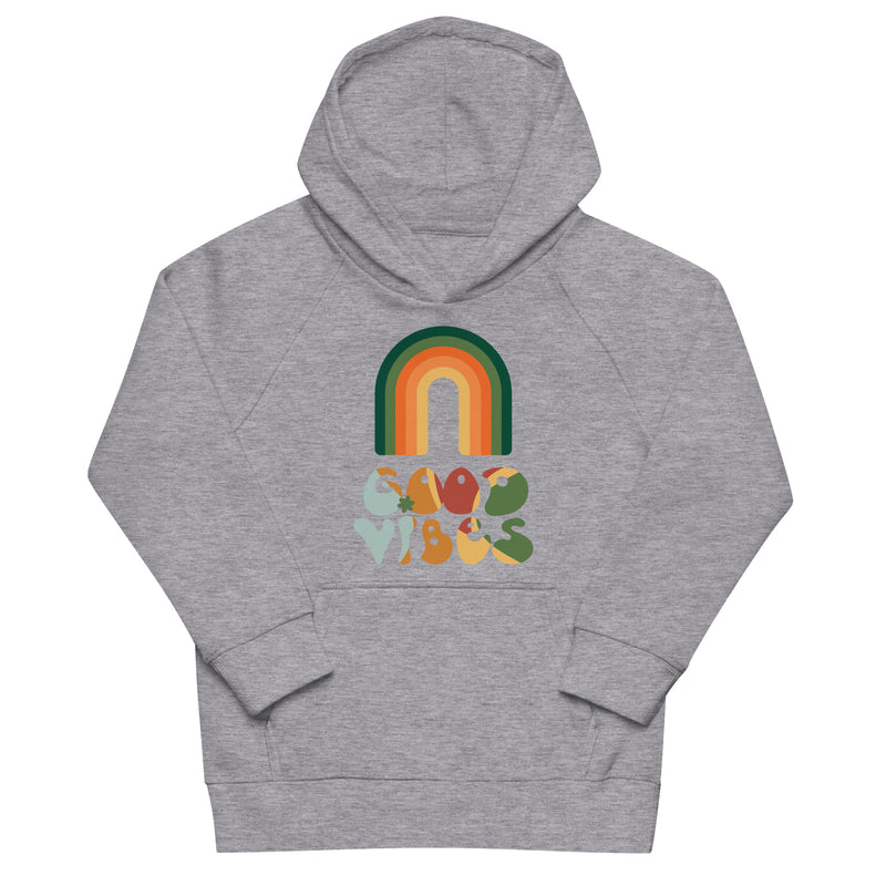 Hoodie för barn med texten "Good vibes"