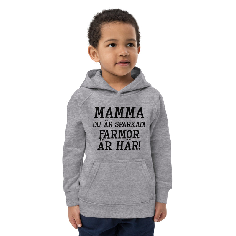 Hoodie för barn med texten "Mamma du är sparkad"