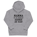 Hoodie för barn med texten "Mamma du är sparkad"