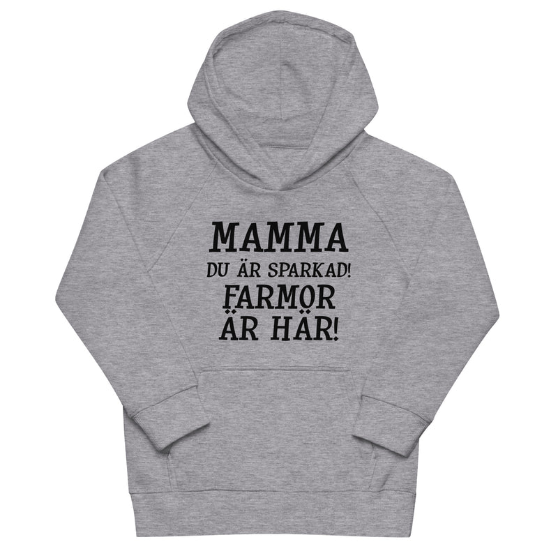 Hoodie för barn med texten "Mamma du är sparkad"