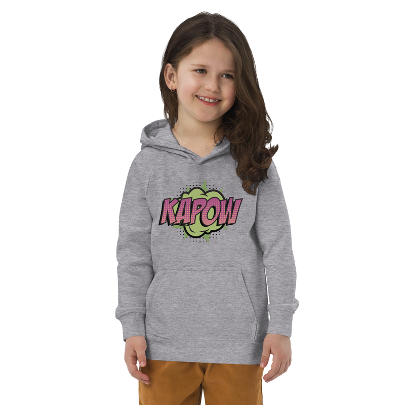 Hoodie för barn med texten "KAPOW"
