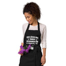 Förkläde med texten "Ska lägga mig under julgranen"