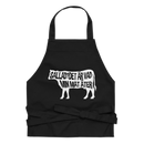 Förkläde med texten "Sallad? Det är vad min mat äter"