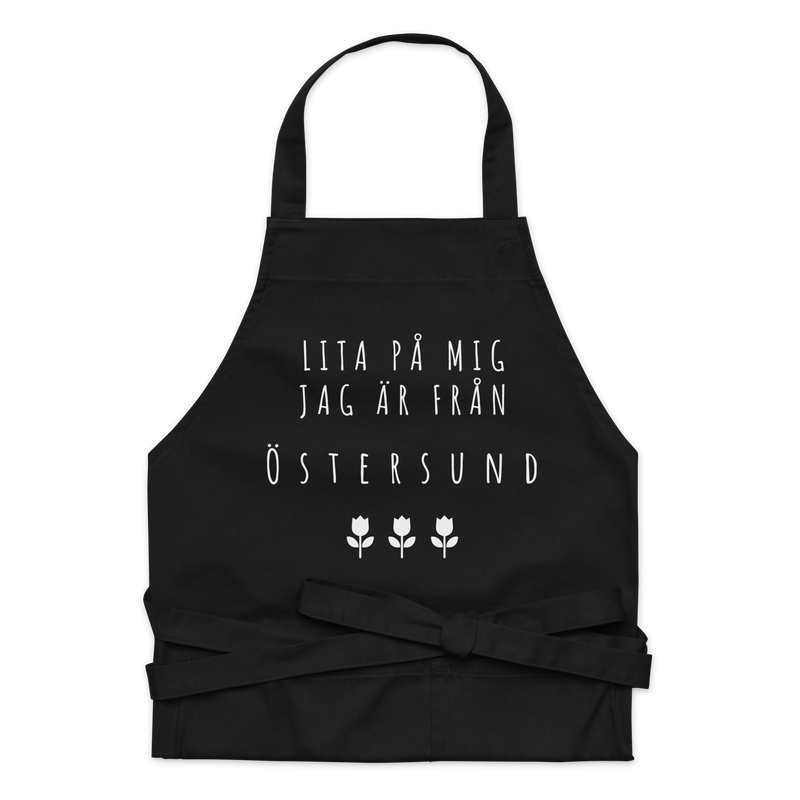 Förkläde med texten "Lita på mig jag är från östersund"