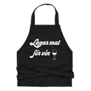 Förkläde med texten "Lagar mat för vin"