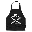 Förkläde med texten "Må maten vara med dig"