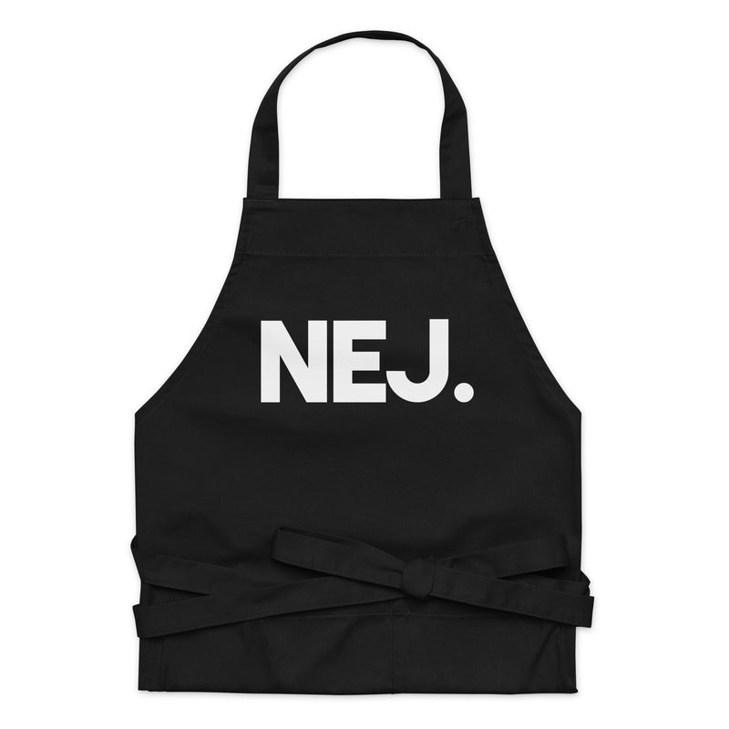 Förkläde med texten "NEJ."