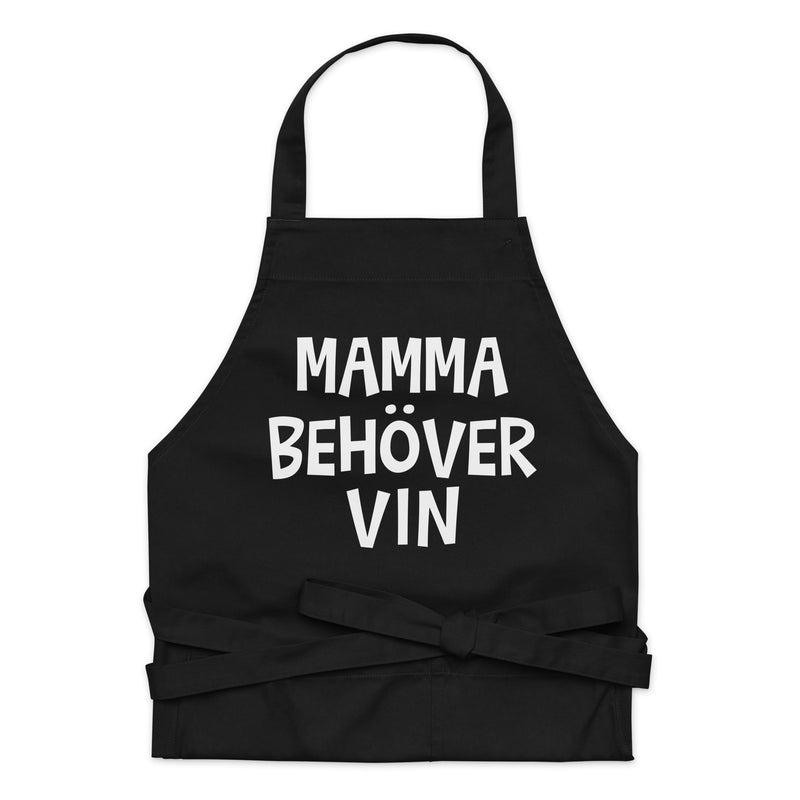 Förkläde med texten "Mamma behöver vin"