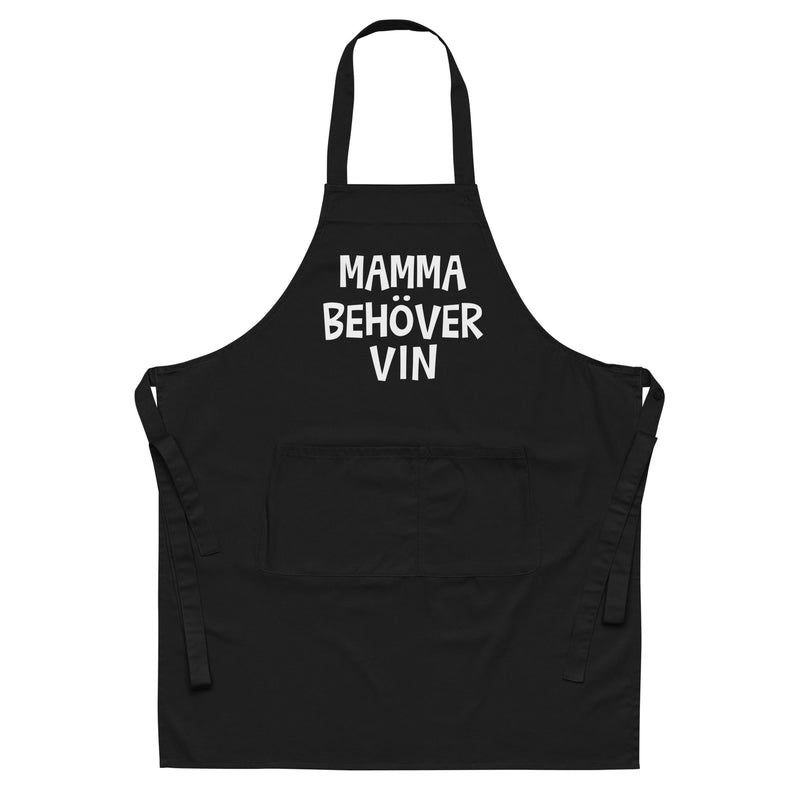 Förkläde med texten "Mamma behöver vin"