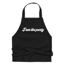 Förkläde med texten "I am the party"