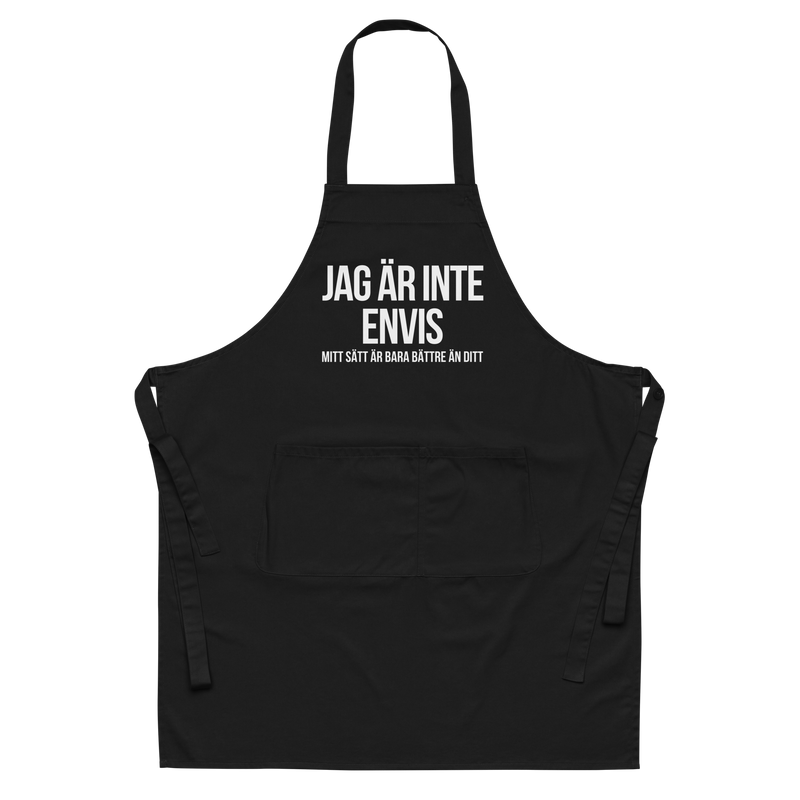 Förkläde med texten "Jag är inte envis"