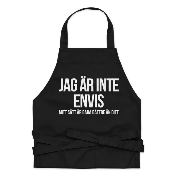 Förkläde med texten "Jag är inte envis"