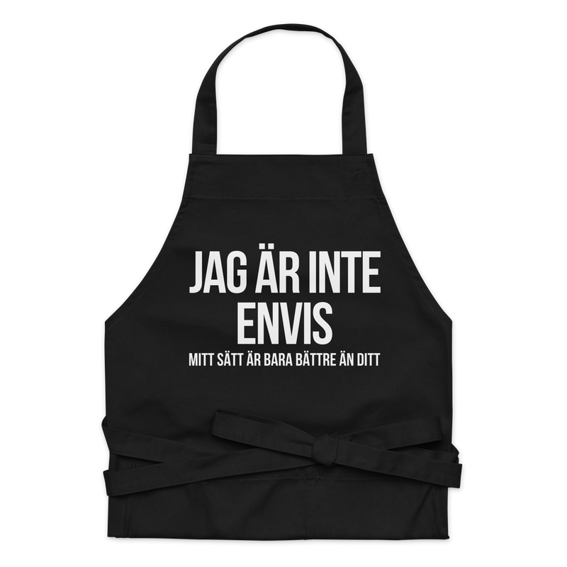 Förkläde med texten "Jag är inte envis"