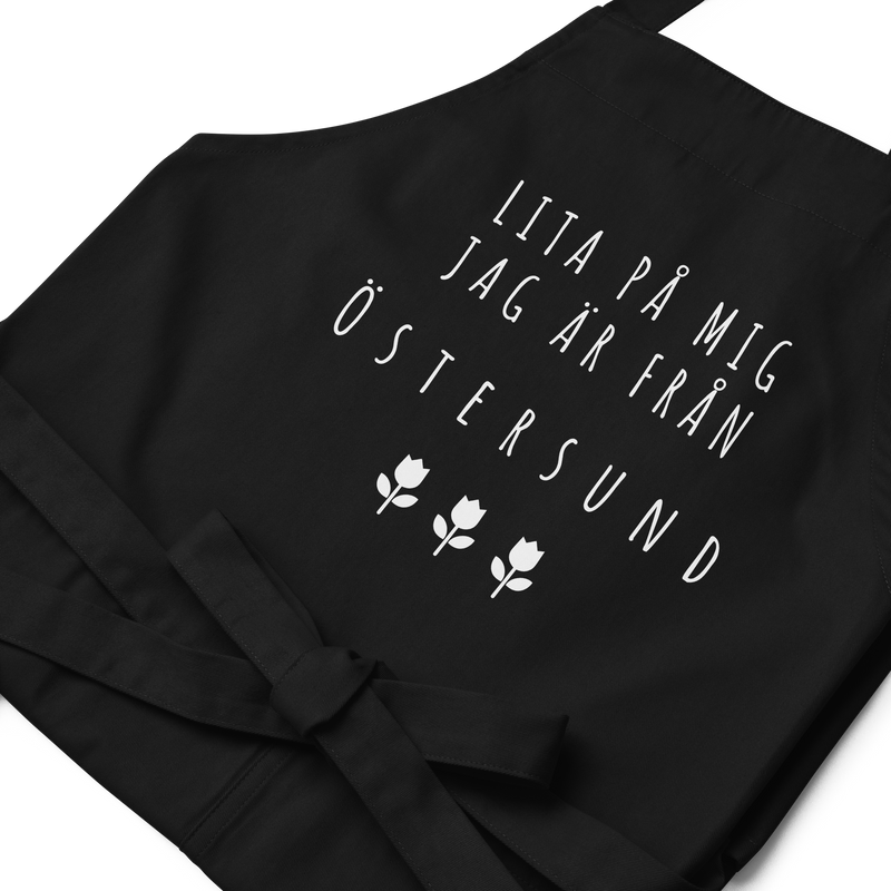 Förkläde med texten "Lita på mig jag är från östersund"