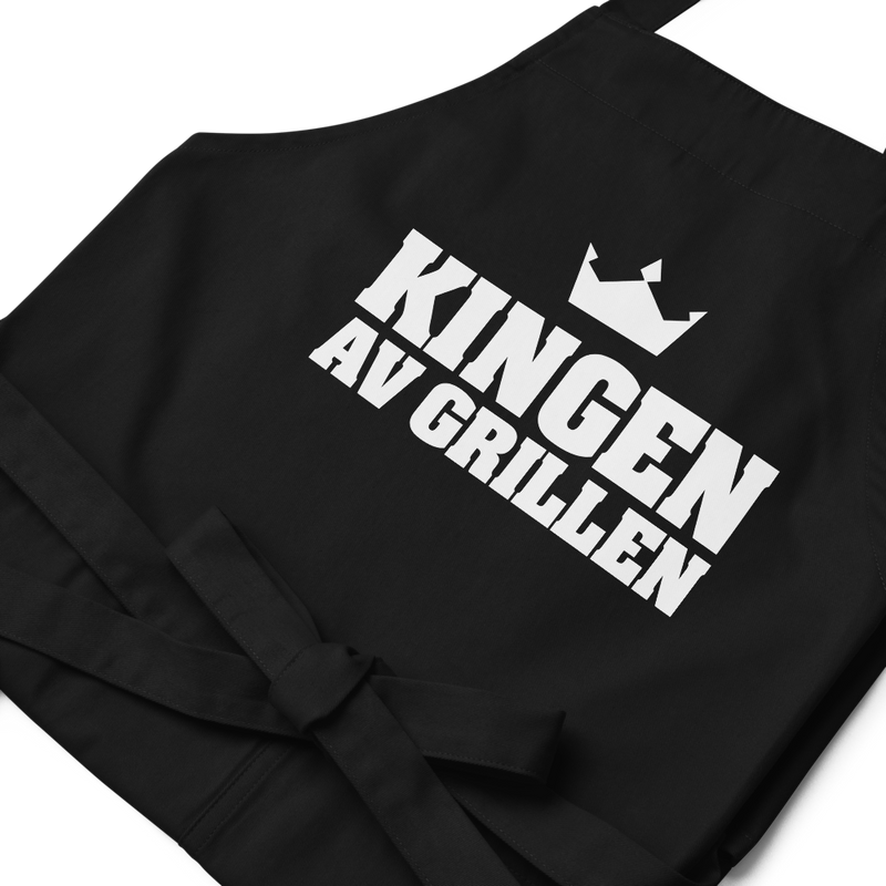 Förkläde med texten "Kingen av grillen"