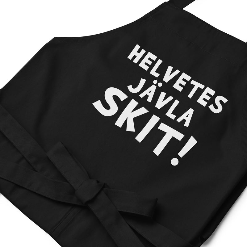 Förkläde med texten "Helvetes jävla skit"