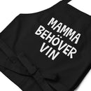 Förkläde med texten "Mamma behöver vin"