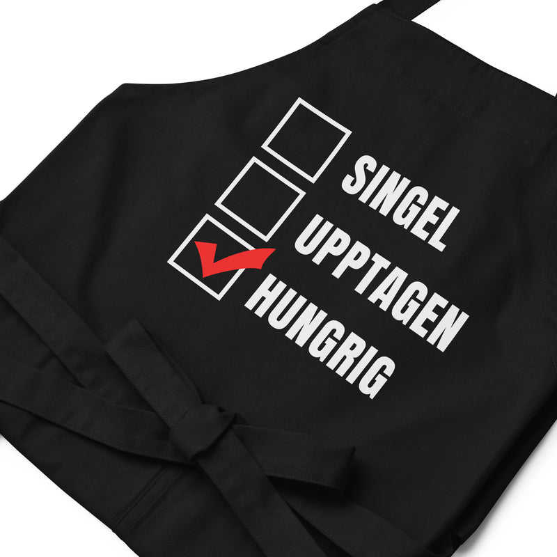 Förkläde med texten "Hungrig"