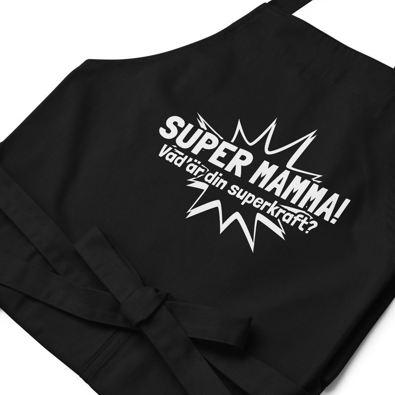 Förkläde med texten "SUPER MAMMA"