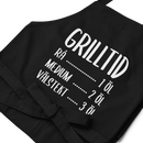 Förkläde med texten "Grilltid"