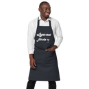 Förkläde med texten "Lagar mat för vin"