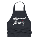 Förkläde med texten "Lagar mat för vin"
