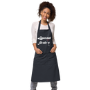 Förkläde med texten "Lagar mat för vin"