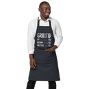 Förkläde med texten "Grilltid"