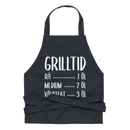 Förkläde med texten "Grilltid"