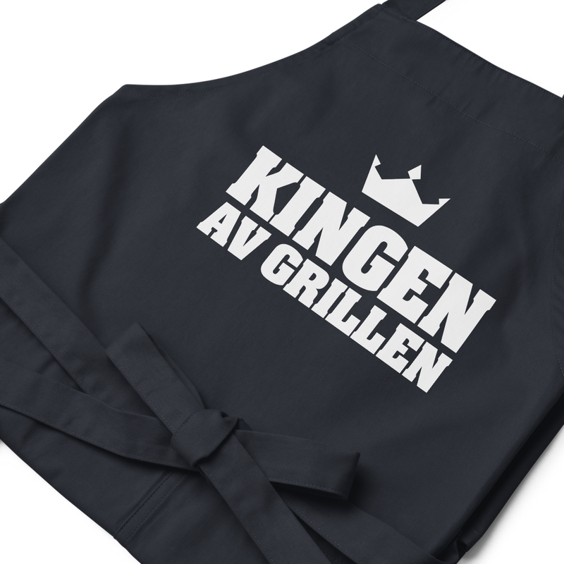 Förkläde med texten "Kingen av grillen"