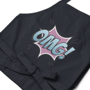 Förkläde med texten "OMG!"